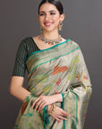 Pista Green Soft Tissue Saree