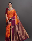 Mango Yellow Kanjivaram Silk Saree