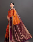 Mango Yellow Kanjivaram Silk Saree