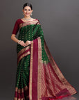 Bottle Green Kanjivaram Silk Saree
