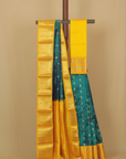 Emerald green silk kanjivaram saree