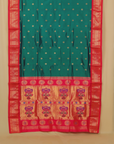 Emerald green silk paithani saree