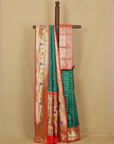 Sapphire Green Blended Paithani Silk saree