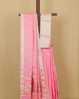 Light pink mashru silk banarasi saree