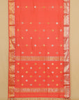 Reddish aboli cotton silk chanderi saree