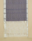 Nevy blue cotton silk chanderi saree