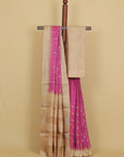 Majenta semi tussar saree