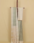 Dusty green semi tussar saree