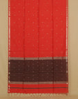 Red cotton maheshwari saree