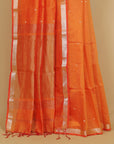 Orange cotton maheshwari saree
