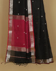 Black cotton maheshwari saree