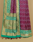 Purple majenta ikkat saree