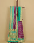 Purple majenta ikkat saree