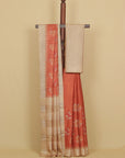 Rust semi tussar saree