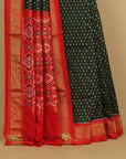 Green silk ikat patola saree