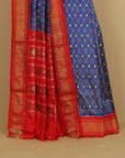 Surajmukhi blue ikat patola saree