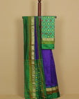 Purple silk ikat patola saree