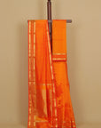 Orange peshwai silk saree