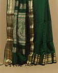 Green peshwai silk saree