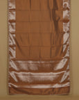 Metallic rust organza saree