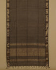Black silk cotton maheshwari saree