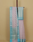 Lavender organza saree