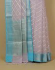 Lavender organza saree