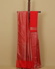 Red blended silk saree