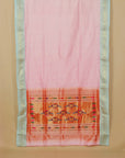 Baby pink silk paithani saree