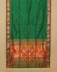 Green silk paithani saree