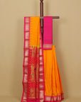 Mango yellow by rani temple silk paithani saree
