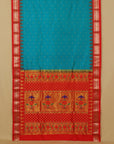 Sapphire Rama by red temple paithani saree