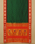 Green by orange temple paithani saree