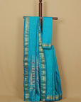 Sapphire rama silk paithani saree