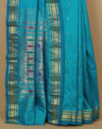 Sapphire rama silk paithani saree