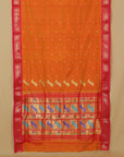 Mango yellow silk paithani saree