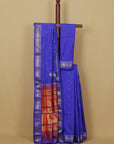 Purple silk paithani saree