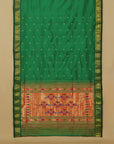 Green silk paithani saree