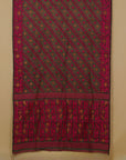 Black jamdani cotton saree