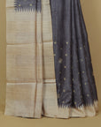 Grey blended silk saree