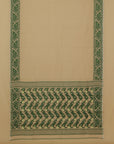 Cream jamdani cotton saree