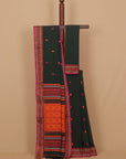 Bottle green Assam cotton saree