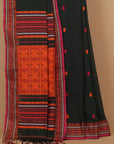 Bottle green Assam cotton saree