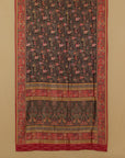 Black crep silk digital printed saree