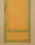 Mango yellow semi chanderi saree