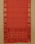 Red self chanderi saree
