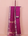 Wine majenta premium maheshwari saree