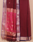 Brown premium maheshwari saree