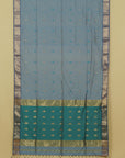 Grey blue premium maheshwari saree