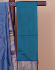 Grey blue premium maheshwari saree